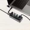 4xUSB-A HUB, Gen1, 4x be/ki, fekete