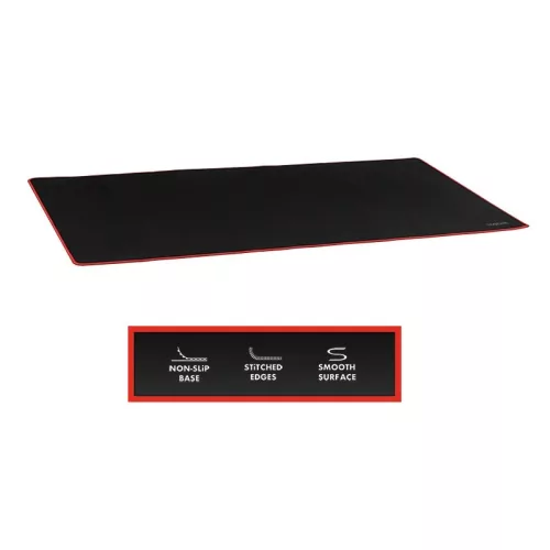 XXXL gamer egérpad, fekete