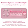 Billentyűzet- és egérpad, XXL, rózsaszín