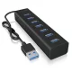 IB-HUB1700-U3 7 portos USB hub + tápegység