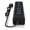 IB-HUB1700-U3 7 portos USB hub + tápegység