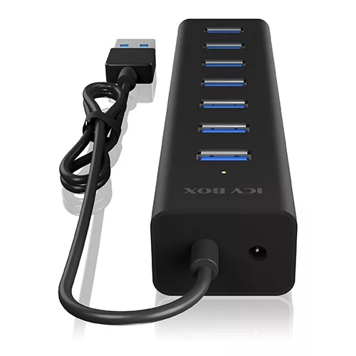 IB-HUB1700-U3 7 portos USB hub + tápegység