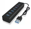 IB-HUB1700-U3 7 portos USB hub + tápegység