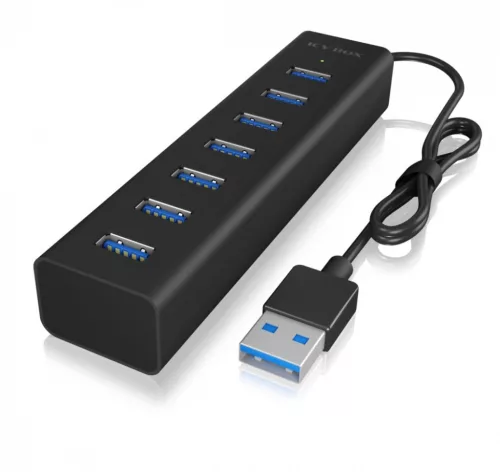 IB-HUB1700-U3 7 portos USB hub + tápegység