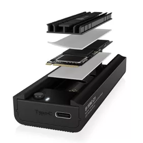   Dokkolóállomás IB-180MC-C31 M.2 NVMe és SATA dokkoló, USB 3.2 (gen2) Type-C, alumínium