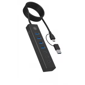   ib-hub1737-c3 hub 7 portos USB 3.2 gen 1 hub, 3x USB Type-C, 4x USB Type-A