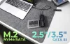 Dokkolóállomás IB-180MS-C31 SSD dokkoló 1x 2.5"/3.5" és 1x m.2 pcie nvmena USB 3.2 gen 2 10 Gbit/s