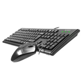   Billentyűzet, billentyűzet + membrános egér szett a4 tech a4tkla43774 (usb 2.0; fekete; optikai)