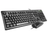 Billentyűzet, billentyűzet + membrános egér szett a4 tech a4tkla43774 (usb 2.0; fekete; optikai)