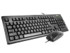 Billentyűzet, billentyűzet + membrános egér szett a4 tech a4tkla43774 (usb 2.0; fekete; optikai)