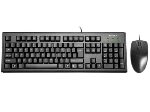 Billentyűzet, billentyűzet + membrános egér szett a4 tech a4tkla43774 (usb 2.0; fekete; optikai)