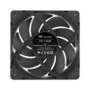 Ventilátor - toughfan 12cm pro hidraulikus csapágyazású, max CFM, fekete