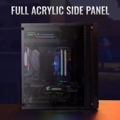Aerocool pgs split a aeropgssplit-a-bkrgb ház (atx, micro atx, mini itx; fekete)