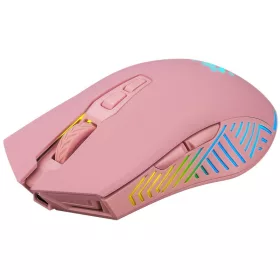   Pandora RF vezeték nélküli gamer egér 3200dpi 7p rózsaszín