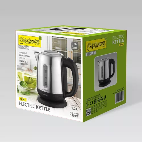 Elektromos vízforraló fémből 1,2 l 1630 W Maestro MR-027