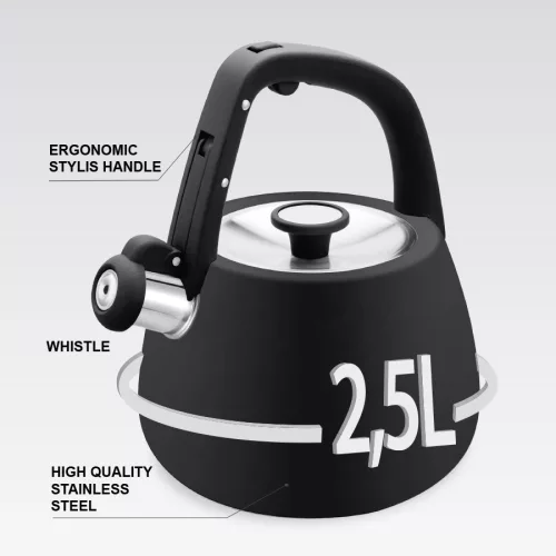 Nem elektromos vízforraló 2,5 l MR-1318-fekete