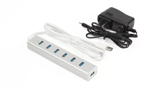 7 x usb3.0 alumínium elosztó tápegységgel; y-3090
