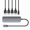 4x USB 3.1 Gen1 elosztó, 1x microUSB (csak tápellátás) h1107a