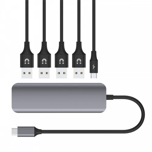 4x USB 3.1 Gen1 elosztó, 1x microUSB (csak tápellátás) h1107a