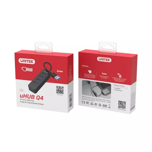 USB-A HUB; 4x USB-A 3.1; aktív; 10 W; h1117a