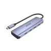 USB-C 3.1 elosztó; 4x USB-C; 5 Gbps; 15 cm-es kábel; h1107k