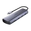 Unitek USB-C HUB 9in1, HDMI, VGA, SD, RJ45, 3x USB-A, PD 100W