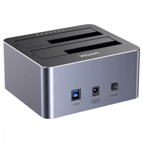 2,5/3,5"-os USB 5 Gbps-os lemezklónozó állomás; Y-3026GY01-EU
