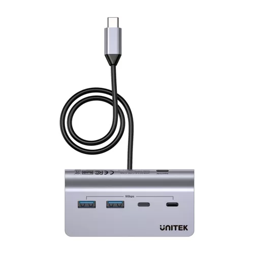 Unitek alumínium hub usb-a/c 2x usb 2x usbc 5gbp