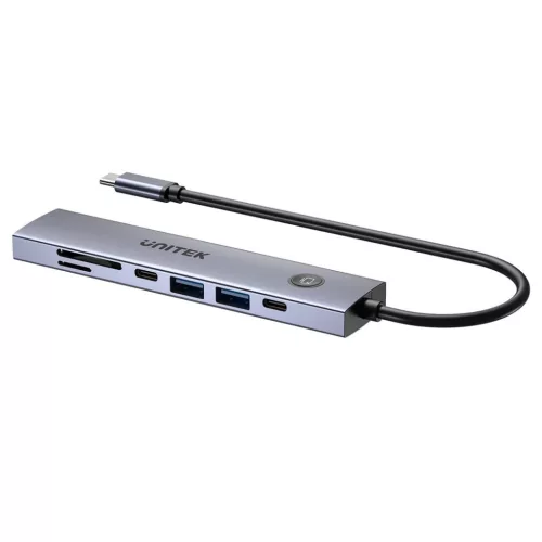 Unitek USB-C hub 7in1 PD 100W HDMI 2.0 be-/kikapcsoló gombbal