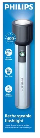 Újratölthető zseblámpa USB-C-vel, 400 lm, 2000 mAh