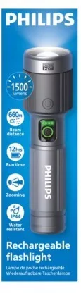 Újratölthető zseblámpa USB-C-vel 1500 lm 2000 mAh