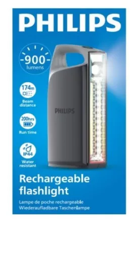 Újratölthető zseblámpa USB-C-vel, 900 lm, 4000 mAh