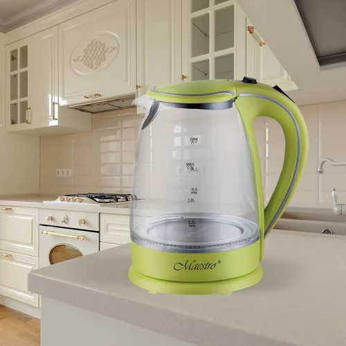 Elektromos üveg vízforraló 1,7 l 2000 W MR-064-green