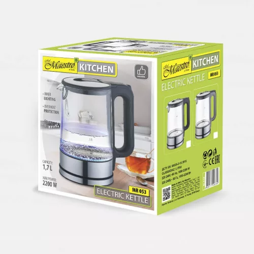 Maestro MR-053 vízforraló 1,7 l-es fekete