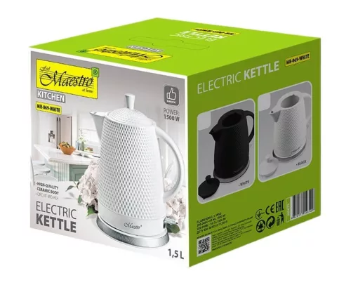 Kerámia vízforraló 1,5 l 1500 W MR-069-fekete