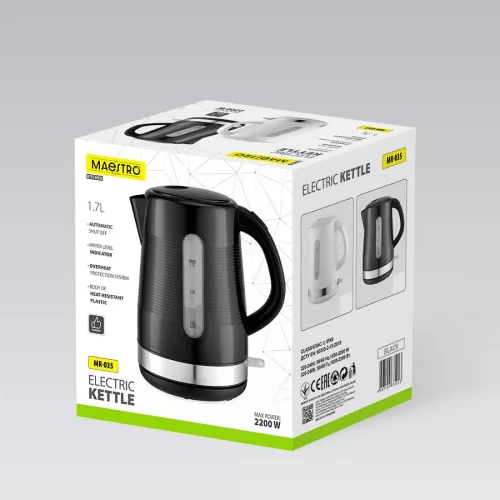 Maestro MR-035 elektromos vízforraló 1,7 l-es fekete