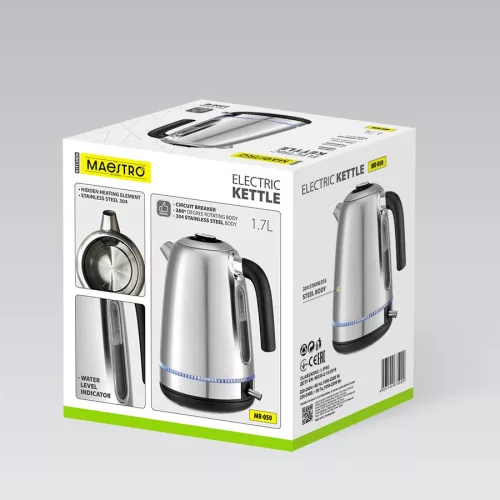 Elektromos fém vízforraló 1,7 l 2200 W MR-050 Maestro