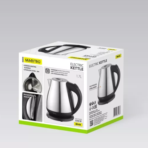 Elektromos fém vízforraló 1,7 l 2200 W MR-036 Maestro