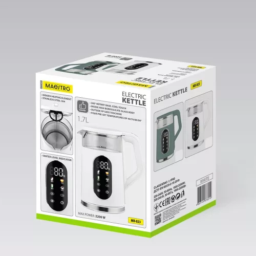 Maestro MR-023 elektromos vízforraló 1,7 l 2220 W
