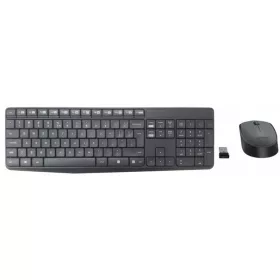   Logitech MK235 membrán billentyűzet + egér szett 920-007931 (USB 3.0; szürke; optikai)