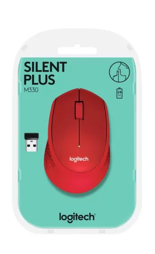 Logitech m330 egér 910-004911 (optikai; 1000 dpi; piros)