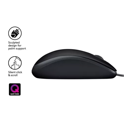 Logitech 910-005508 egér (optikai; 1000 dpi; fekete)