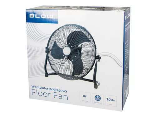 Állóventilátor 18"/45cm 200w keringetős fekete