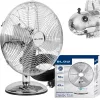 Asztali ventilátor, 30 cm, ezüst fém