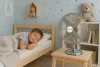 Asztali ventilátor, 30 cm, ezüst fém