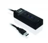 USB 3.0 hub iuh3fb (4xUSB 3.0) fekete