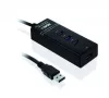 USB 3.0 hub iuh3fb (4xUSB 3.0) fekete