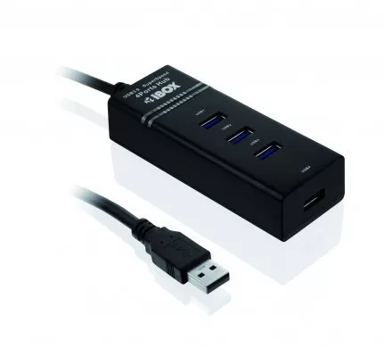 USB 3.0 hub iuh3fb (4xUSB 3.0) fekete