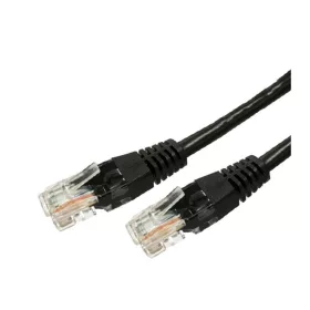 Réz patchkábel Cat.5e RJ45 UTP 1m fekete - 10 db-os csomag