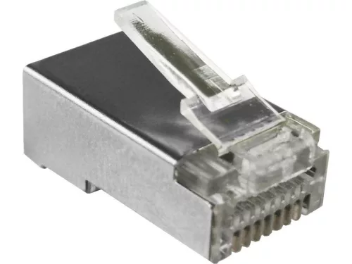 Átvezető RJ45 STP Cat.5e dugó (100 darabos csomag)